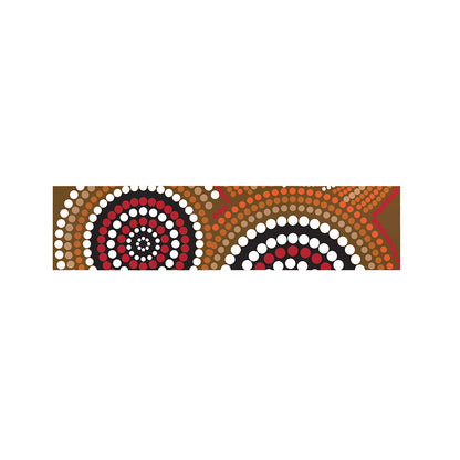 Australian Aboriginal Dot Print Bed Runner
