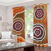 Australian Aboriginal Dot Print Blackout Grommet Curtains