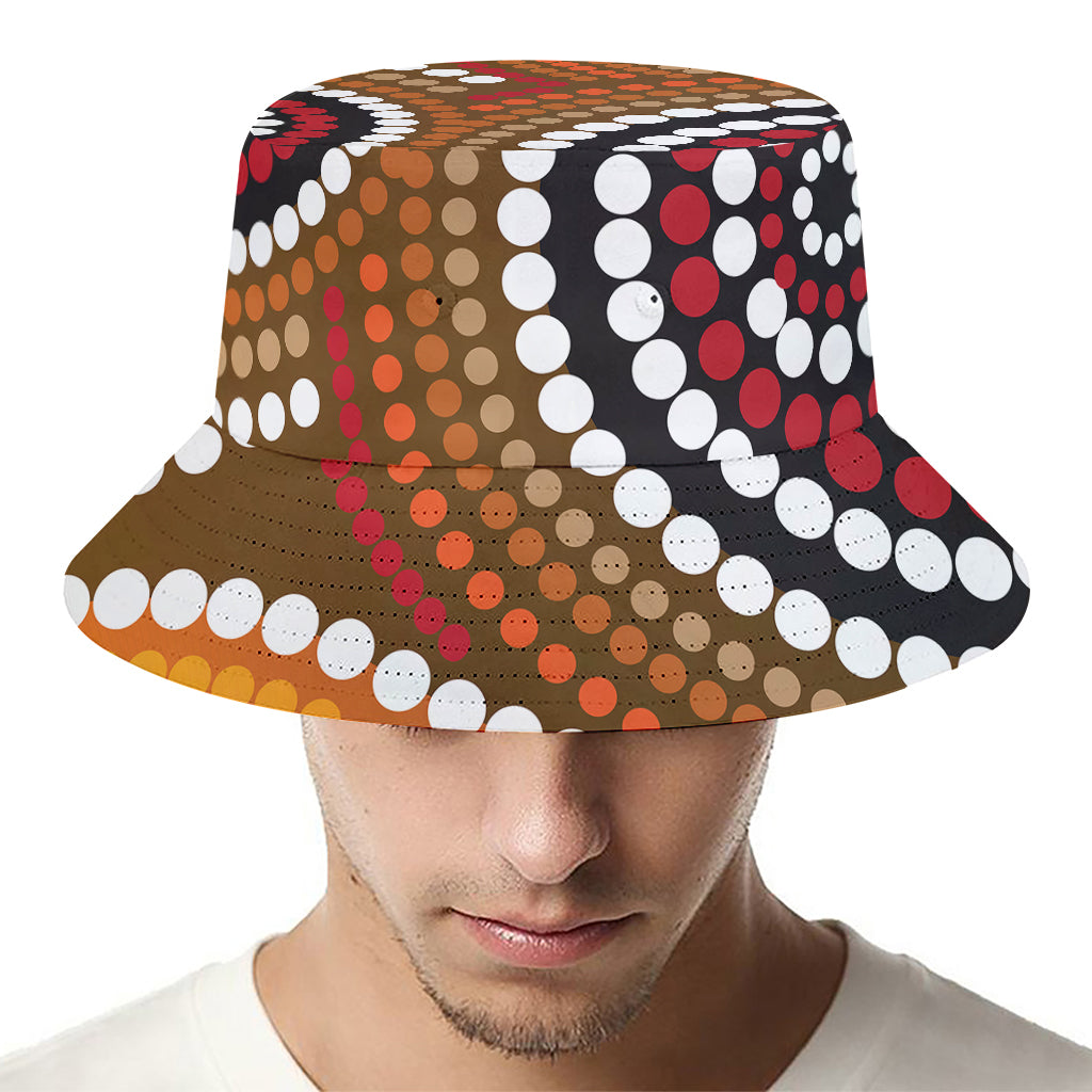 Australian Aboriginal Dot Print Bucket Hat