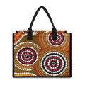 Australian Aboriginal Dot Print Canvas Tote Bag