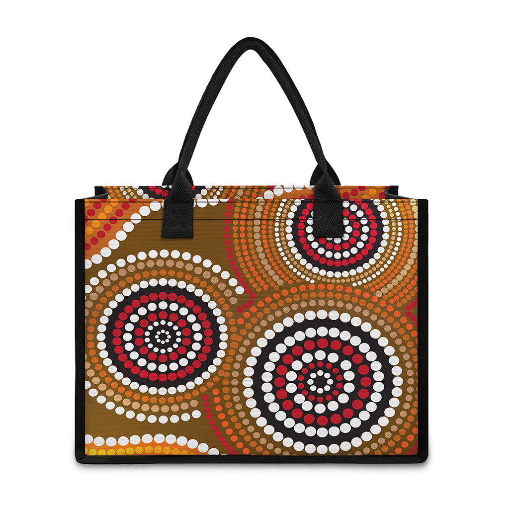 Australian Aboriginal Dot Print Canvas Tote Bag