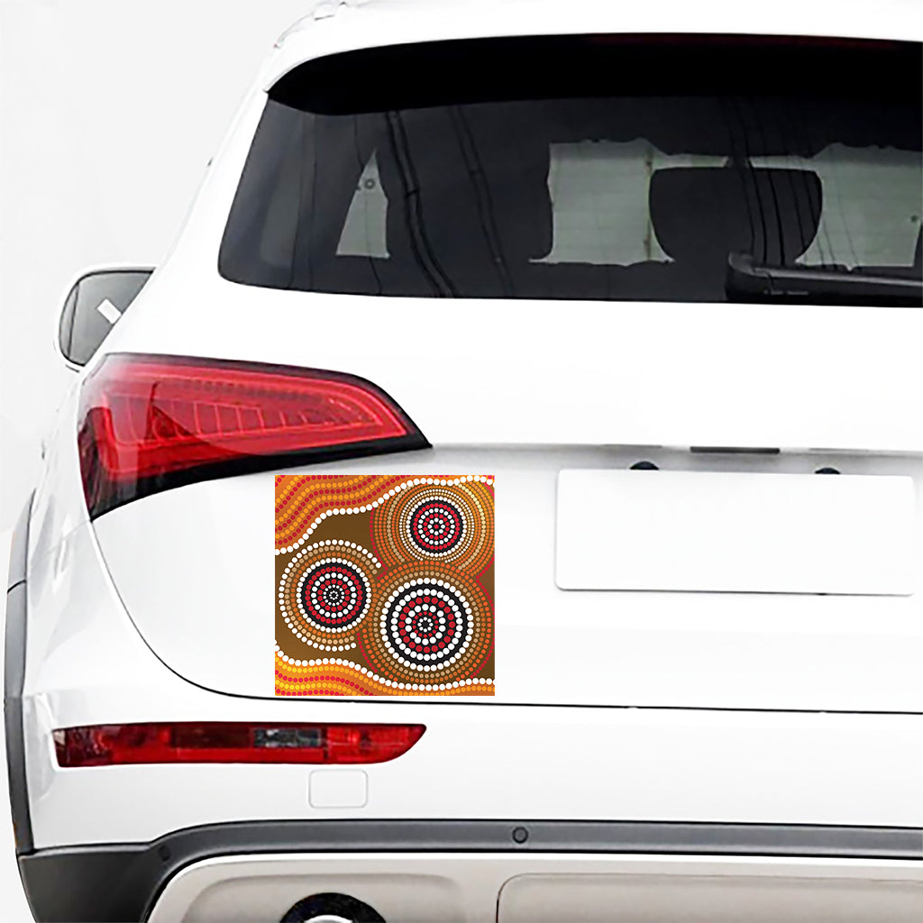 Australian Aboriginal Dot Print Car Sticker