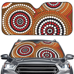 Australian Aboriginal Dot Print Car Windshield Sun Shade