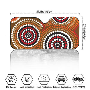 Australian Aboriginal Dot Print Car Windshield Sun Shade