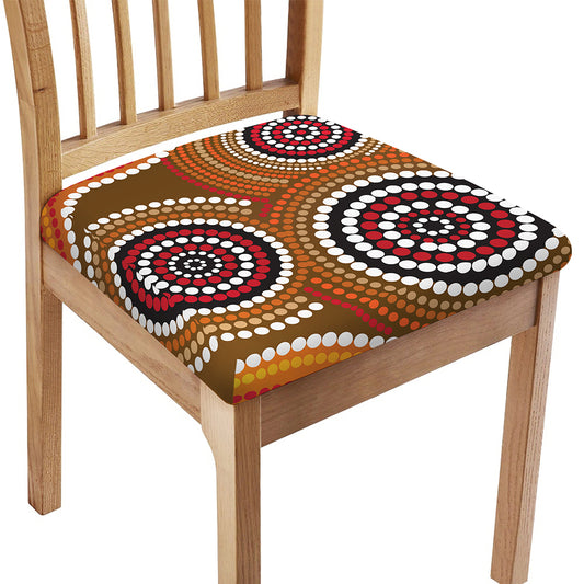 Australian Aboriginal Dot Print Chair Cushion Cover