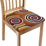 Australian Aboriginal Dot Print Chair Cushion Cover