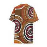 Australian Aboriginal Dot Print Cotton Hawaiian Shirt