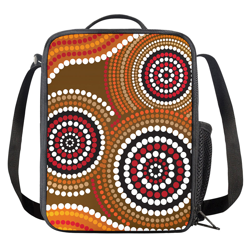 Australian Aboriginal Dot Print Crossbody Lunch Bag