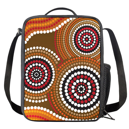 Australian Aboriginal Dot Print Crossbody Lunch Bag