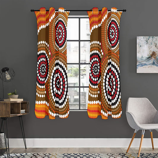 Australian Aboriginal Dot Print Curtain