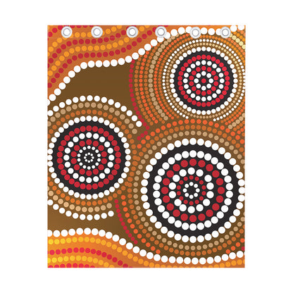 Australian Aboriginal Dot Print Curtain