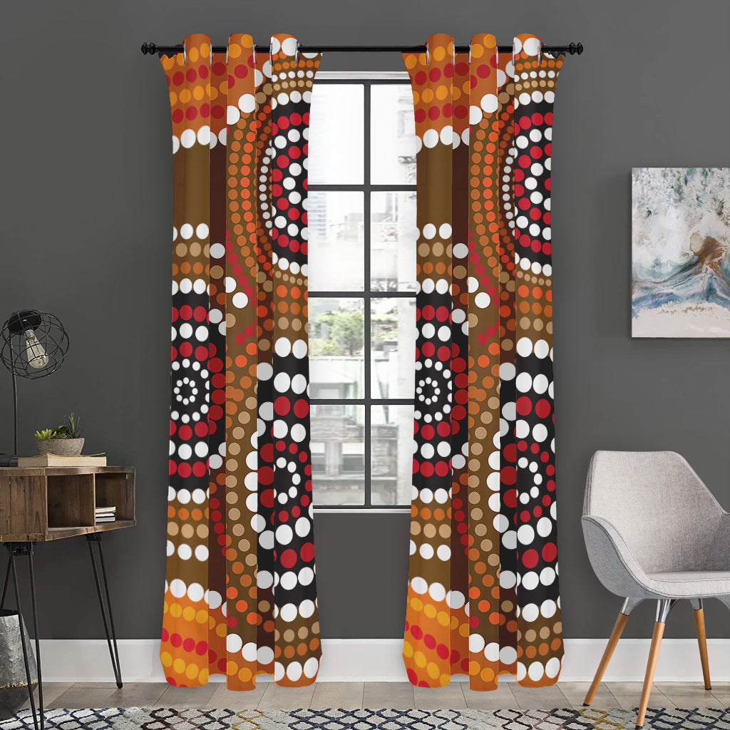 Australian Aboriginal Dot Print Curtain