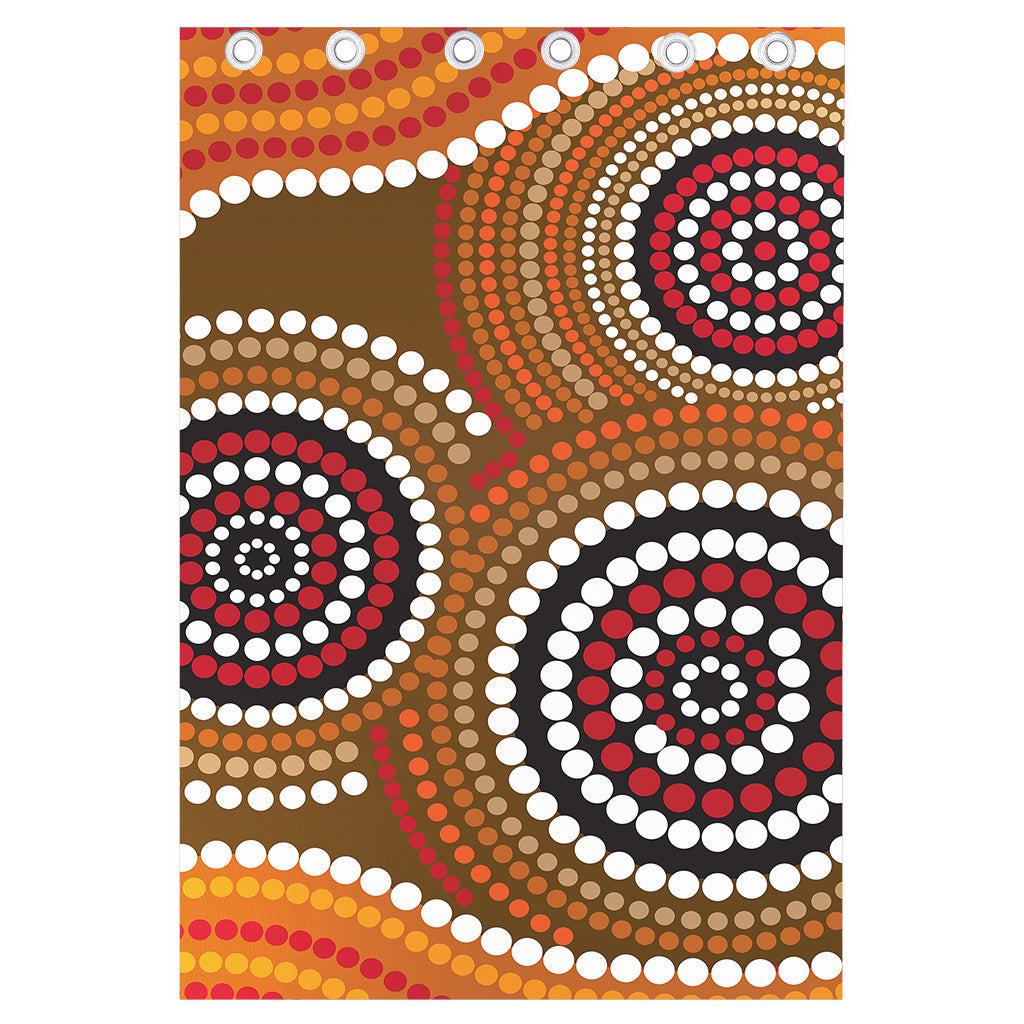 Australian Aboriginal Dot Print Curtain
