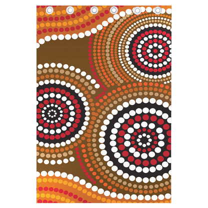Australian Aboriginal Dot Print Curtain