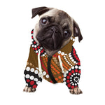 Australian Aboriginal Dot Print Dog Zip Up Hoodie