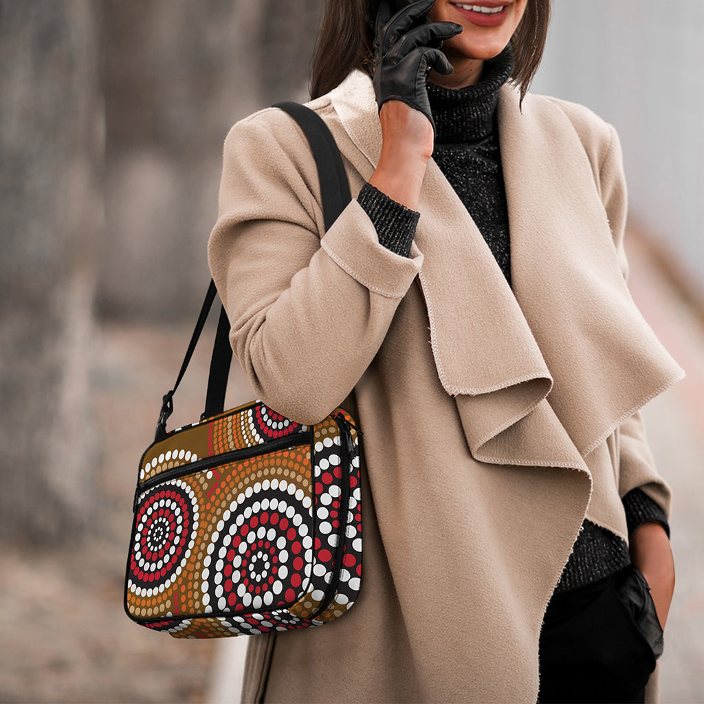 Australian Aboriginal Dot Print Double Strap Bible Bag