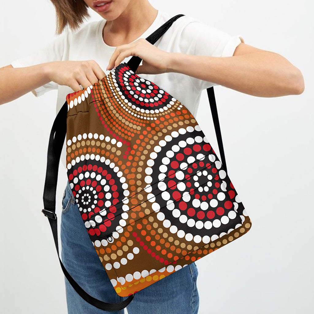 Australian Aboriginal Dot Print Drawstring Backpack
