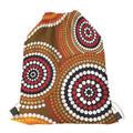Australian Aboriginal Dot Print Drawstring Bag