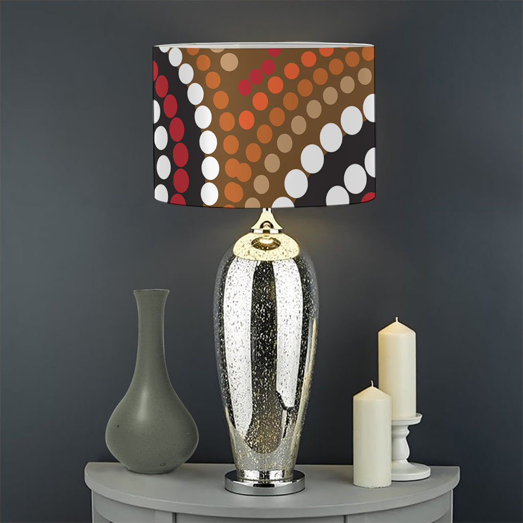 Australian Aboriginal Dot Print Drum Lamp Shade