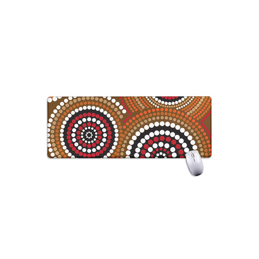 Australian Aboriginal Dot Print Extended Mouse Pad
