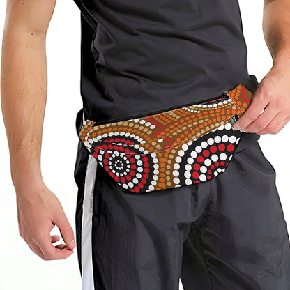 Australian Aboriginal Dot Print Fanny Pack