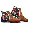 Australian Aboriginal Dot Print Flat Ankle Boots