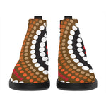 Australian Aboriginal Dot Print Flat Ankle Boots