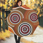 Australian Aboriginal Dot Print Foldable Umbrella