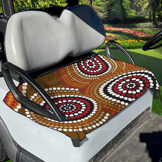 Australian Aboriginal Dot Print Golf Cart Seat Cover