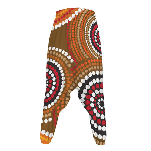Australian Aboriginal Dot Print Hammer Pants