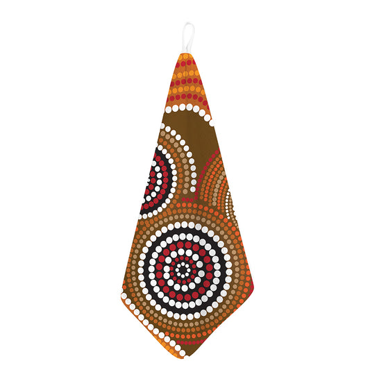 Australian Aboriginal Dot Print Hand Towel