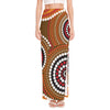 Australian Aboriginal Dot Print High Slit Maxi Skirt