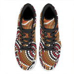 Australian Aboriginal Dot Print High Top Leather Sneakers