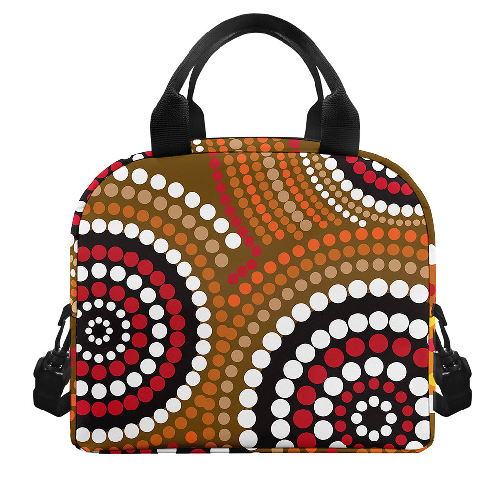 Australian Aboriginal Dot Print Insulated Lunch Bag