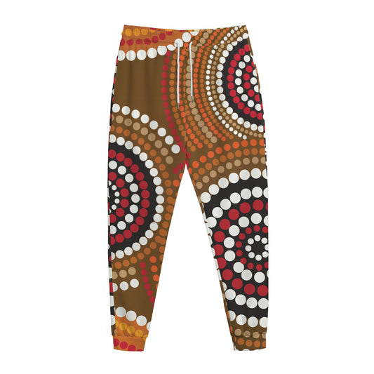 Australian Aboriginal Dot Print Jogger Pants