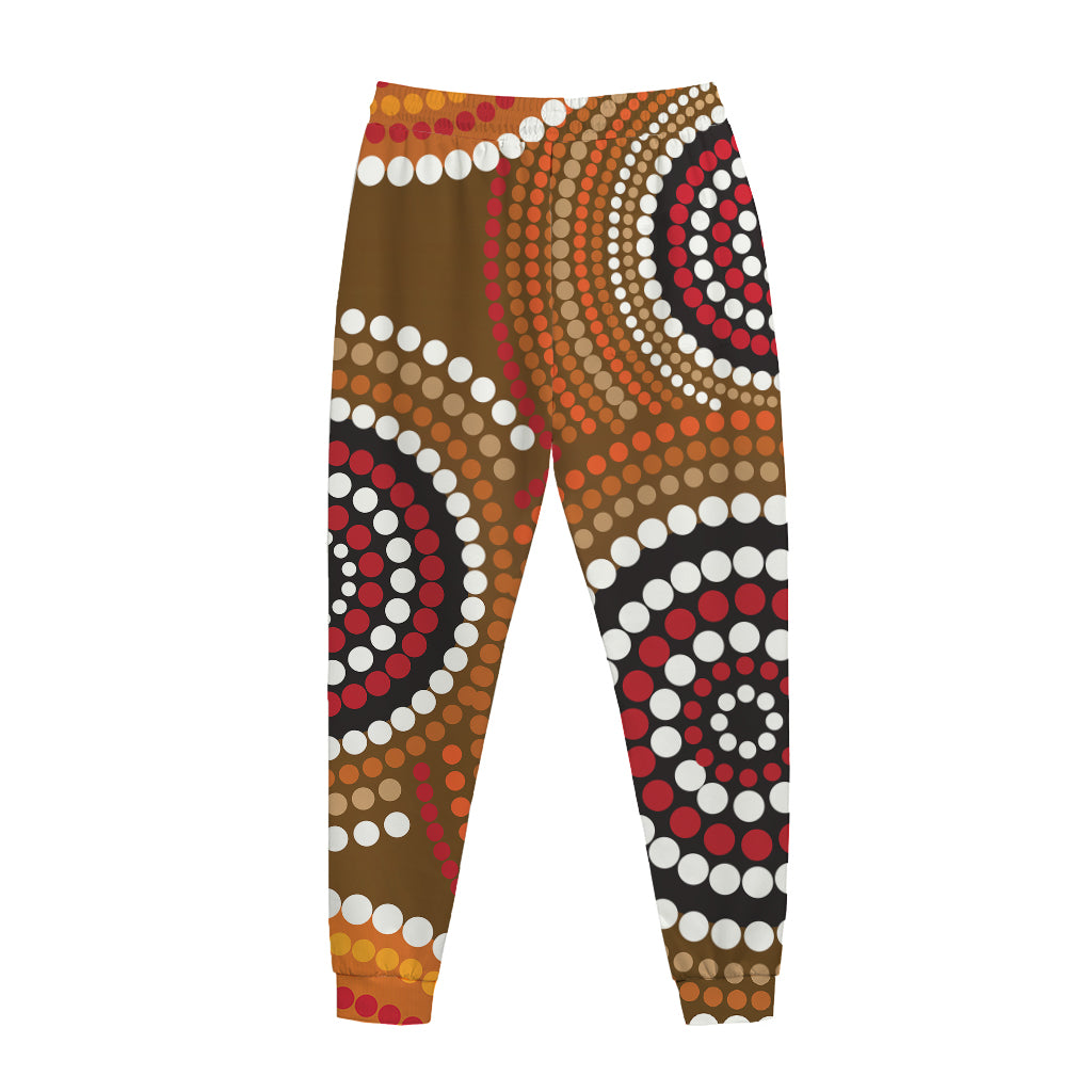 Australian Aboriginal Dot Print Jogger Pants