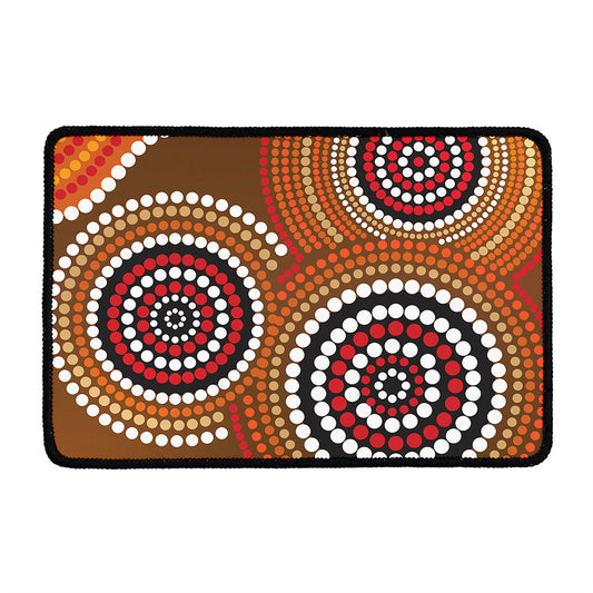 Australian Aboriginal Dot Print Kitchen Mat