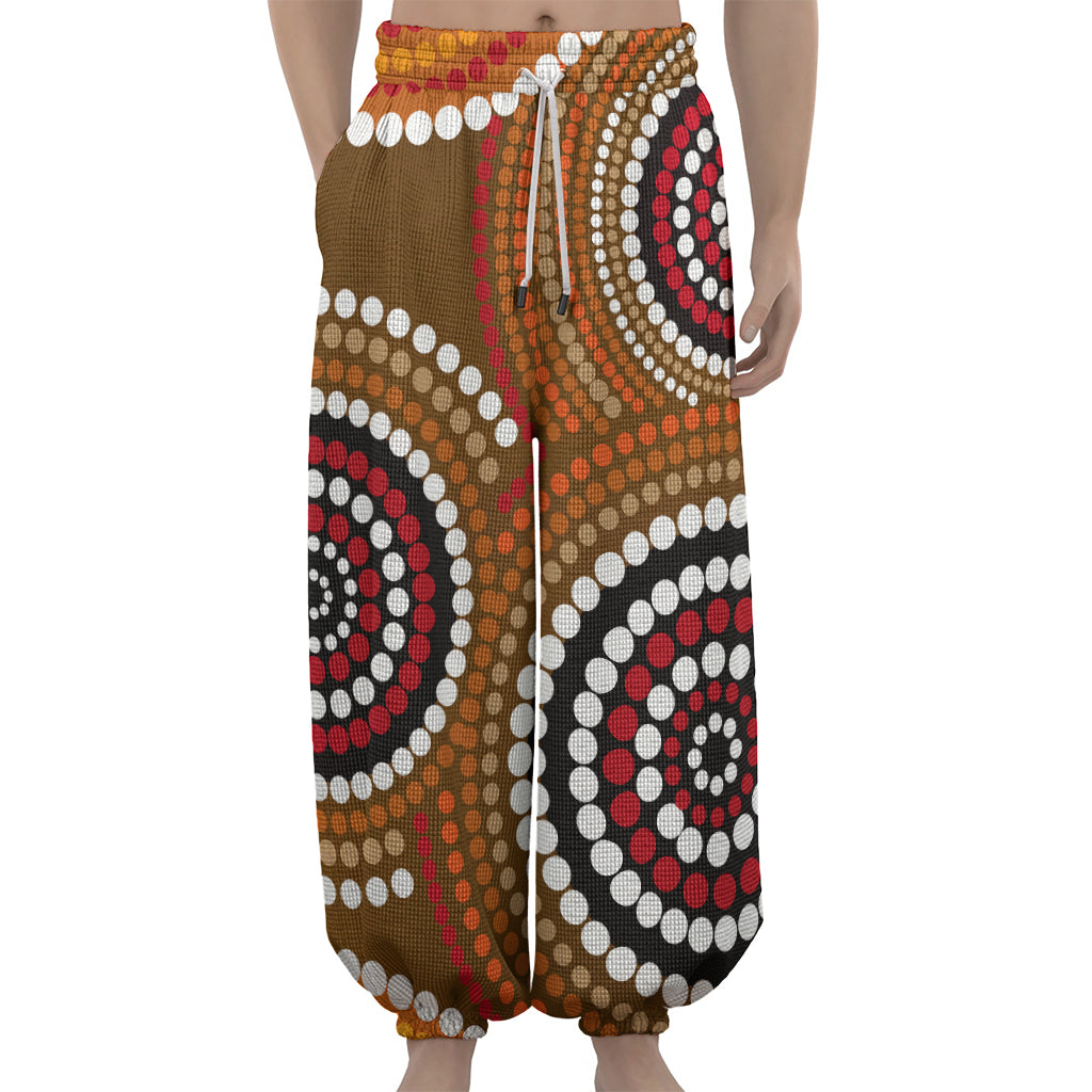 Australian Aboriginal Dot Print Lantern Pants