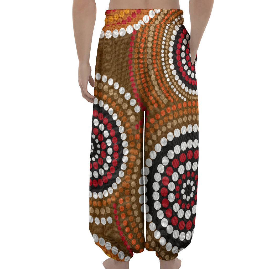 Australian Aboriginal Dot Print Lantern Pants