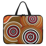 Australian Aboriginal Dot Print Laptop Sleeve With Handle