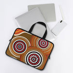 Australian Aboriginal Dot Print Laptop Sleeve With Handle