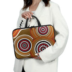 Australian Aboriginal Dot Print Laptop Sleeve With Handle