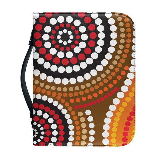 Australian Aboriginal Dot Print Leather Bible Cover