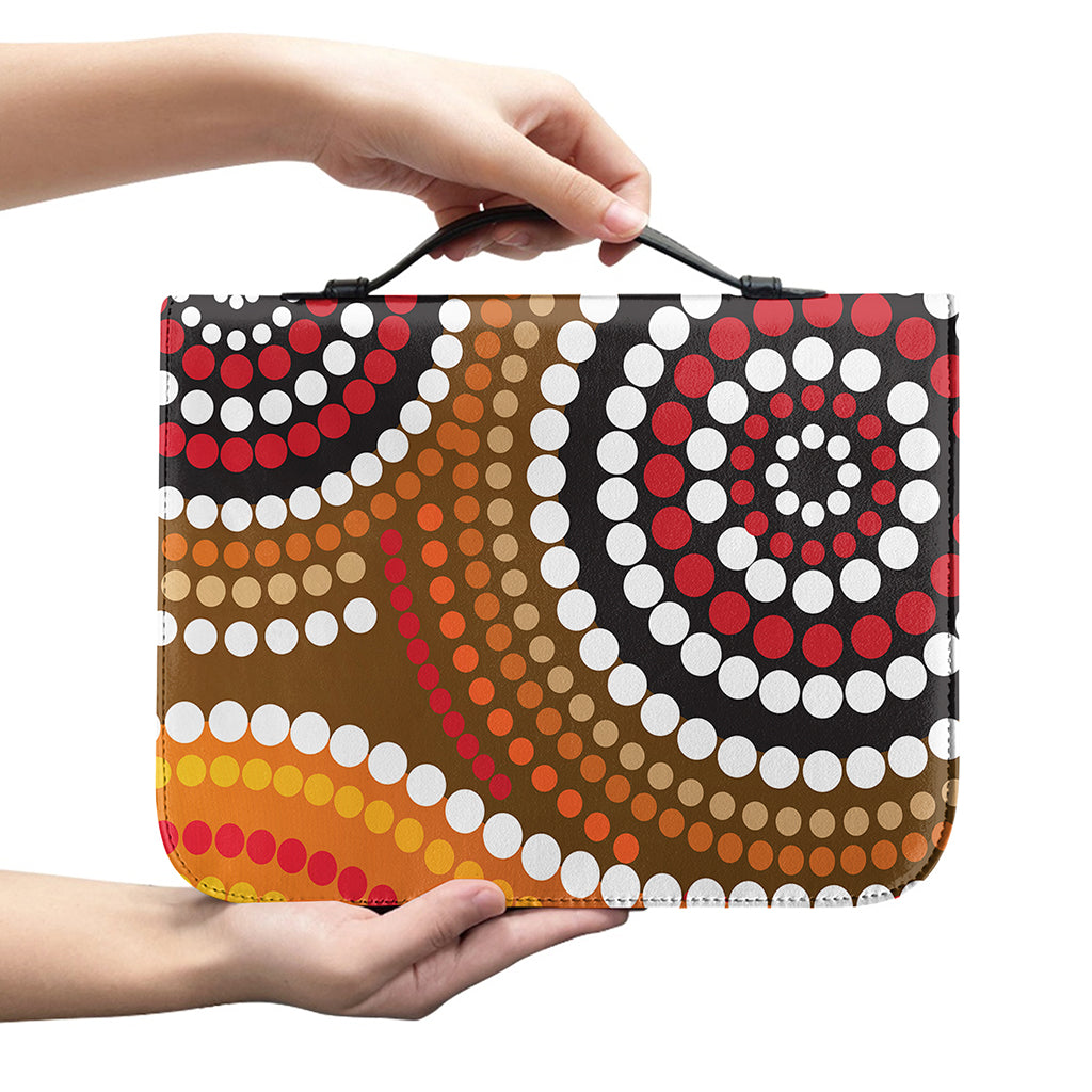 Australian Aboriginal Dot Print Leather Bible Cover