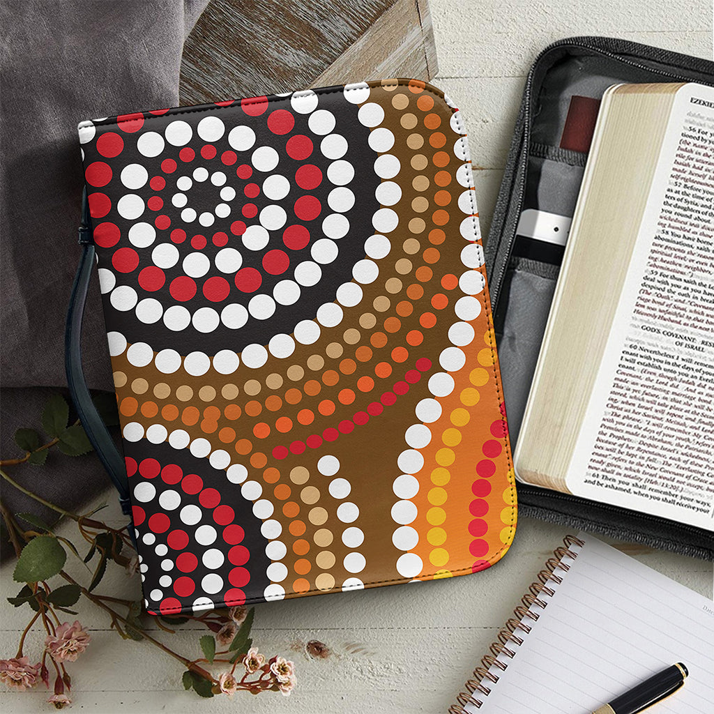 Australian Aboriginal Dot Print Leather Bible Cover