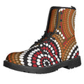 Australian Aboriginal Dot Print Lace-Up Boots