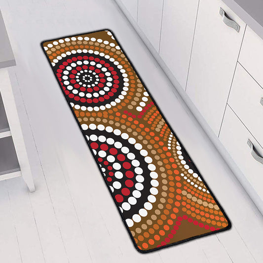 Australian Aboriginal Dot Print Long Kitchen Mat