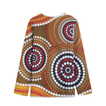 Australian Aboriginal Dot Print Long Sleeve Short Coat