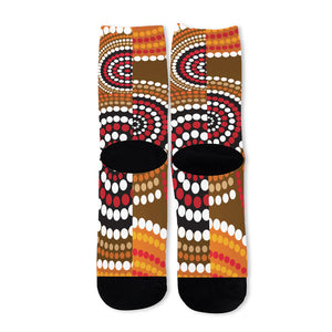 Australian Aboriginal Dot Print Long Socks