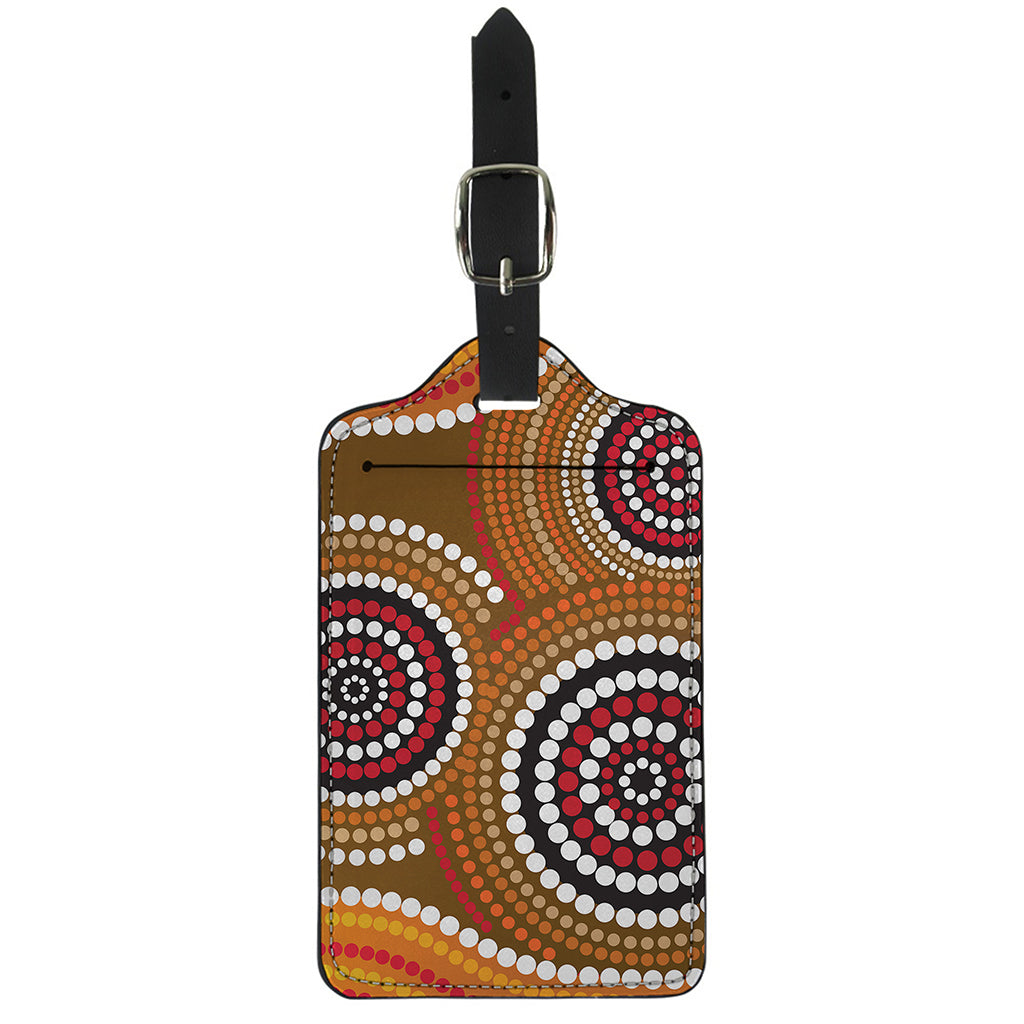 Australian Aboriginal Dot Print Luggage Tag